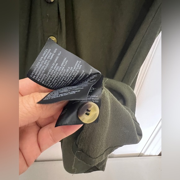 💚 Army Green Button Dress - Picture 6 of 8